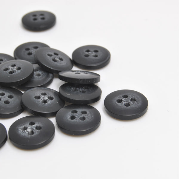 Button - Mottled Classic #3 ‘Liquorice Pastille’ - 15mm